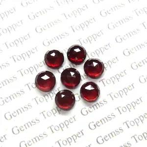 Red Garnet 10x10 mm Round Rose Cut